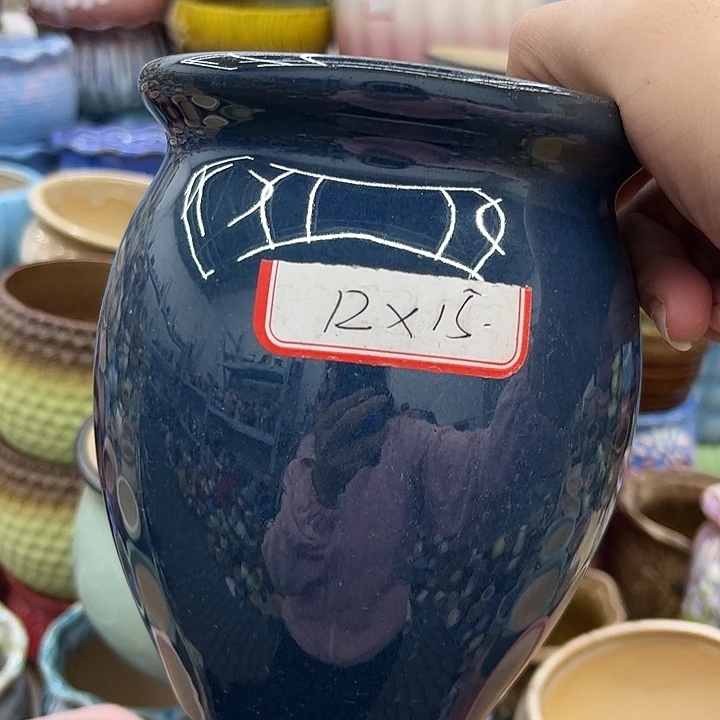 多肉绿植陶瓷花盆9.9包邮，有孔