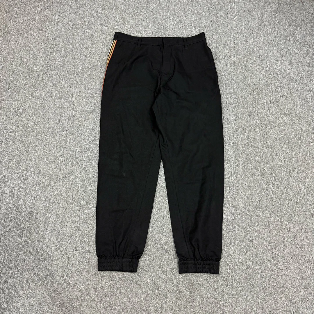 99新 BURBERRY/博柏利 16550323 巴宝莉 黑色条纹长裤 50码99新
