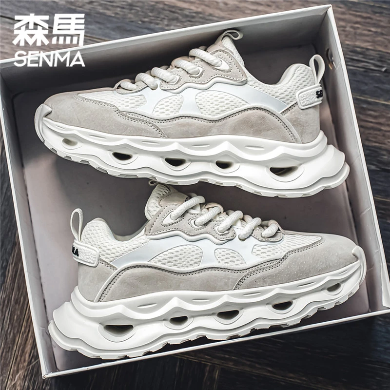 SENMA/森马男鞋休闲鞋2025新款冬季跑步鞋增高男士运动鞋老爹鞋子
