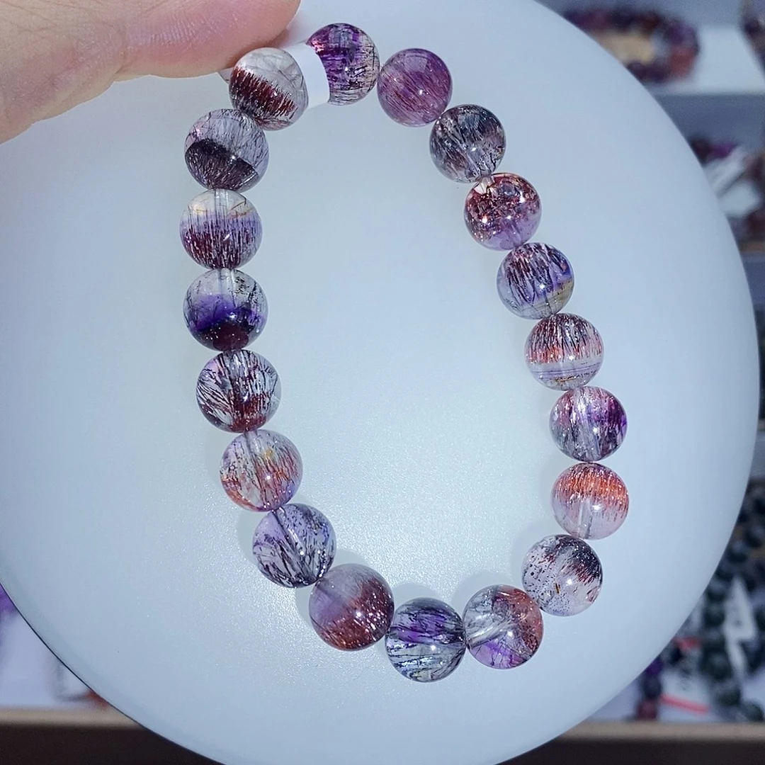 未镶嵌手链水晶10.2烟花超七透闪J701