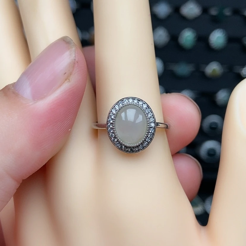 【闪购商品】银S925镶嵌戒指翡翠
