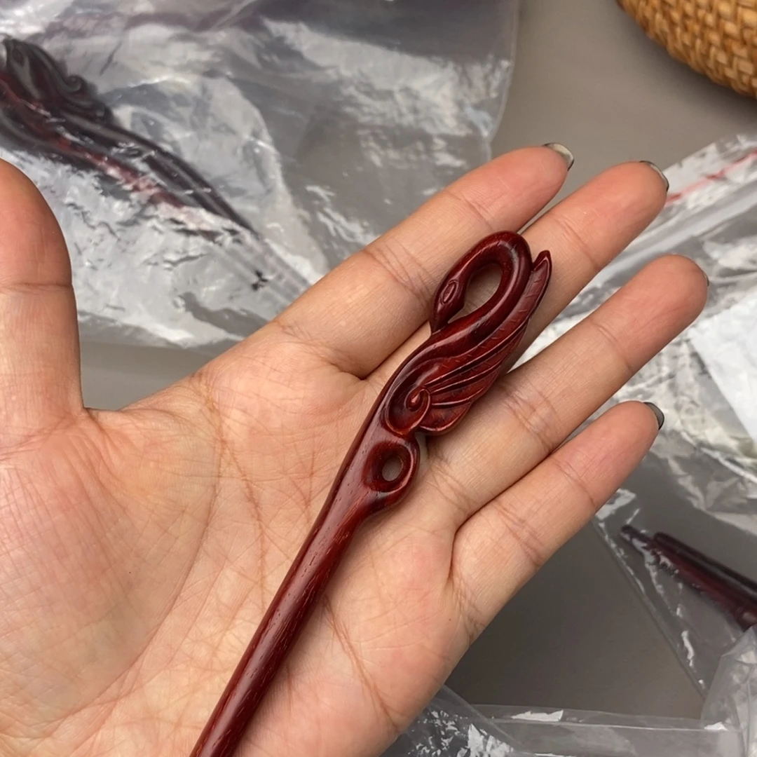 小叶紫檀手串/手链天鹅发簪