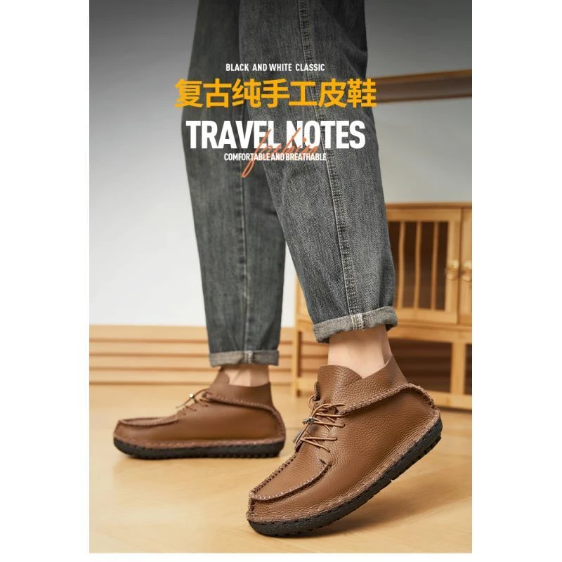 MINERLSOON/迈尔逊 四季款男鞋纯手工头层牛皮休闲皮鞋