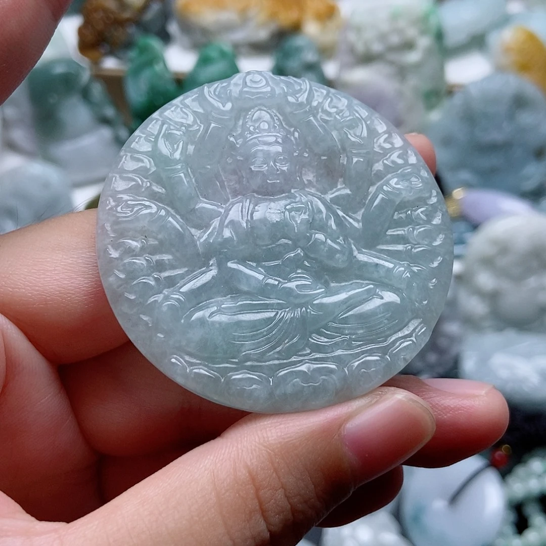 翡翠未镶嵌吊坠(不含链)1