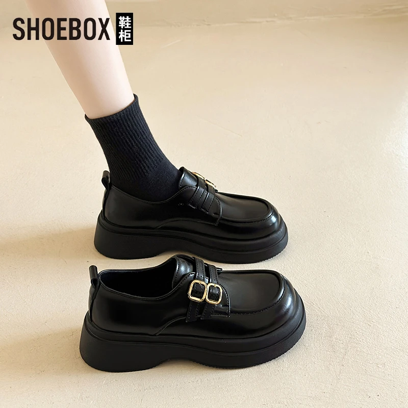 达芙妮集团旗下英伦风小皮鞋女2025新款JK单鞋配裙子通勤乐福鞋子