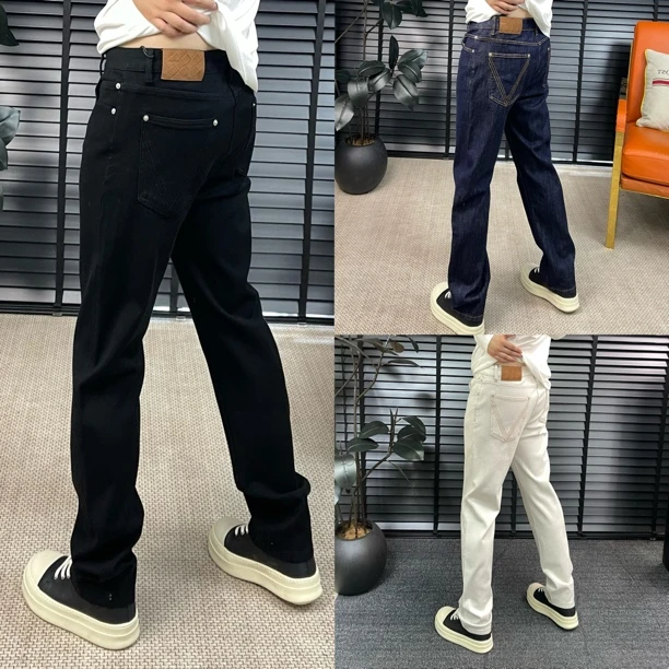 早秋新款*莱赛尔面料*503灰白色直筒牛仔裤男裤时尚百搭宽松弹力