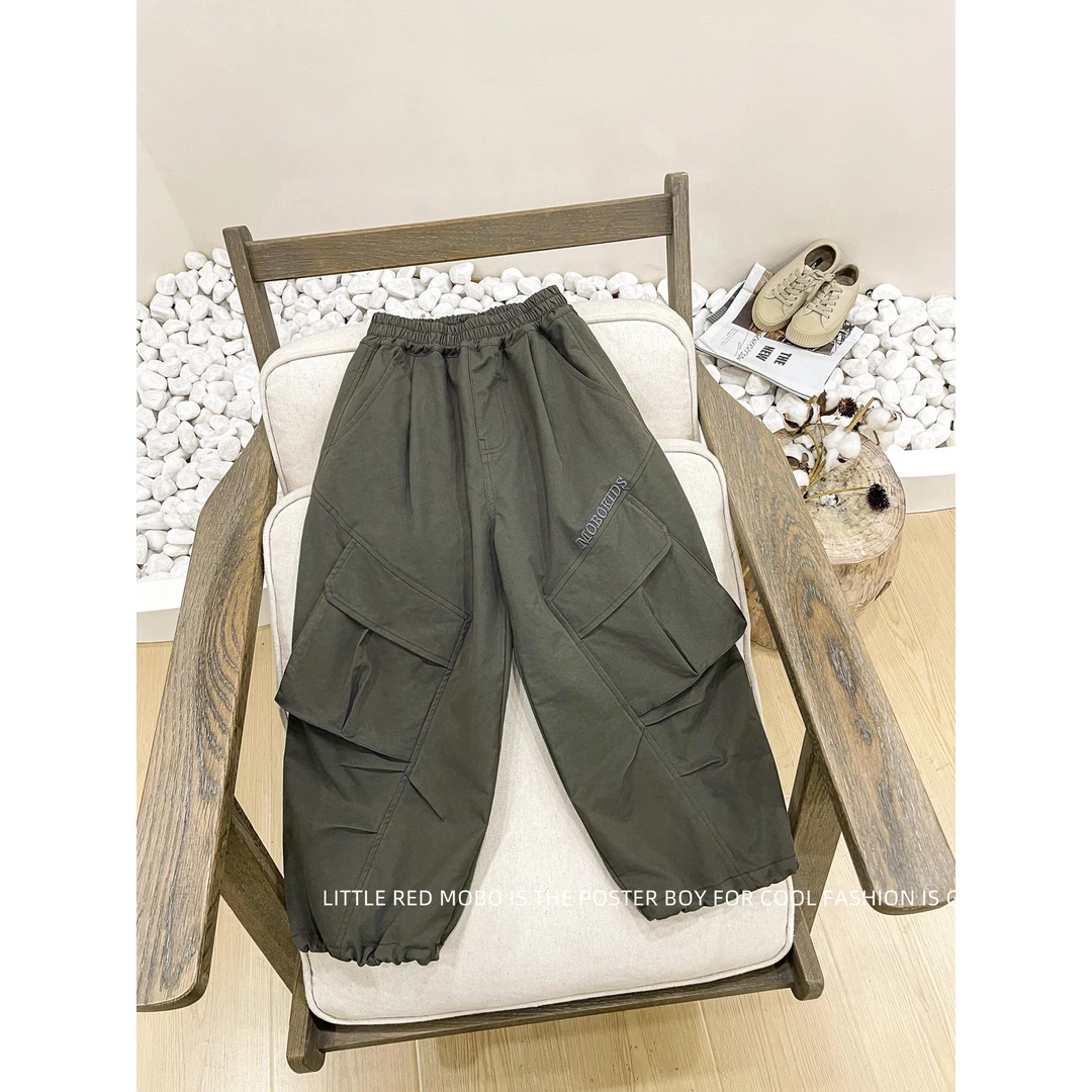 【现现】童装男童裤子2025春秋新款儿童洋气休闲裤MMK81816