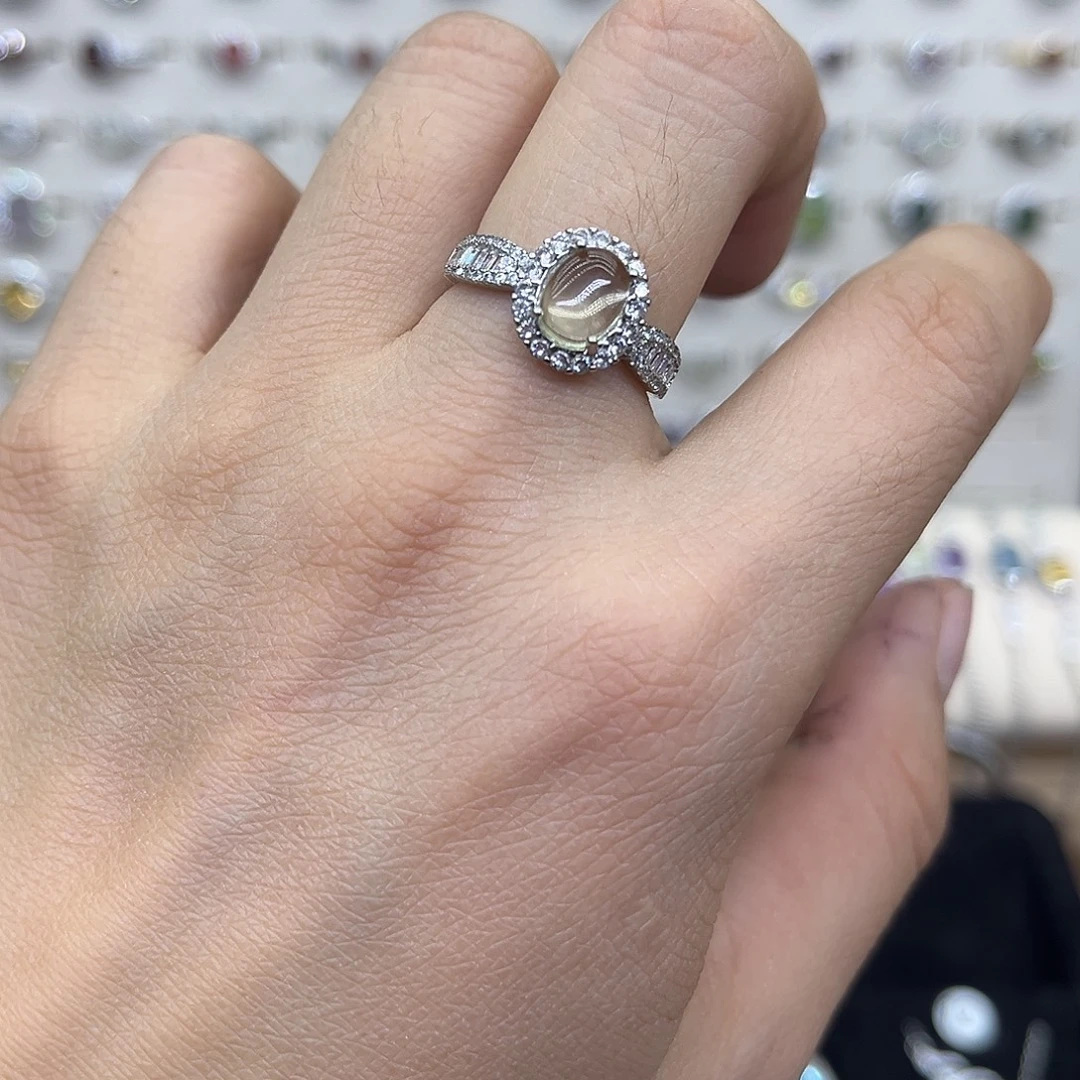 戒指银S925镶嵌黄晶