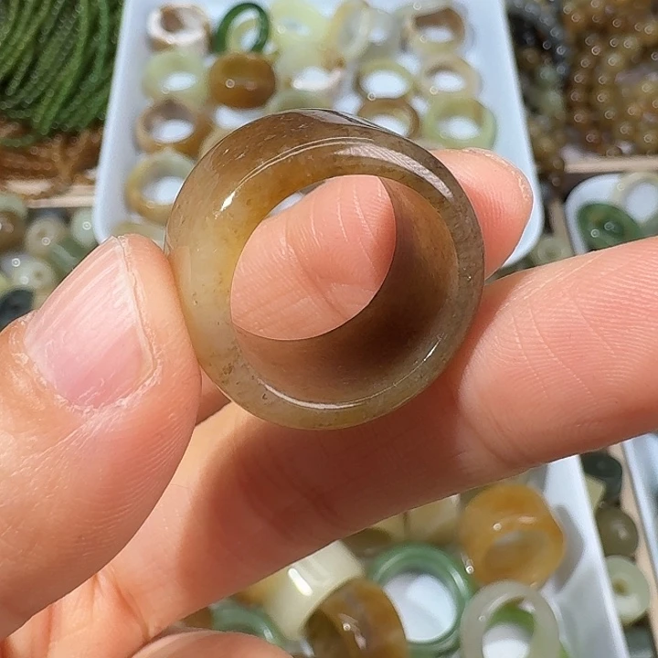 和田玉未镶嵌戒指17.8内径22