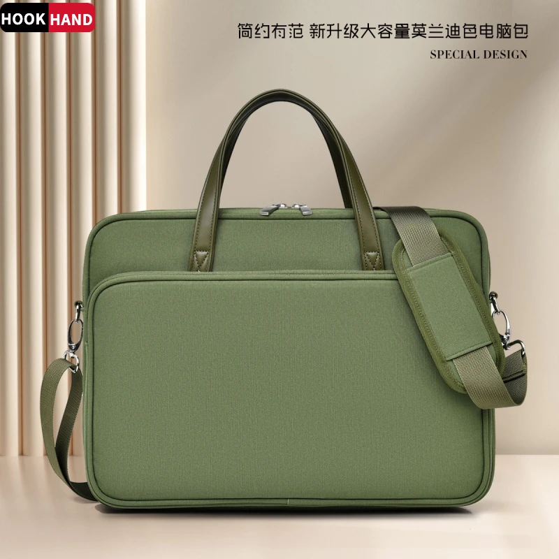 高颜值14寸手提电脑包女适用苹果华为15-16寸笔记本电脑包男单肩
