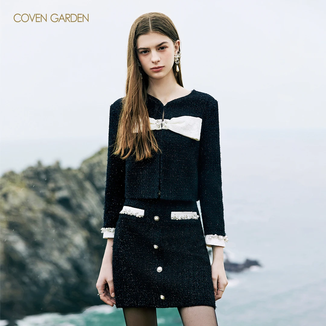 哥文花园 香风亮丝毛呢短外套 CLA3044120