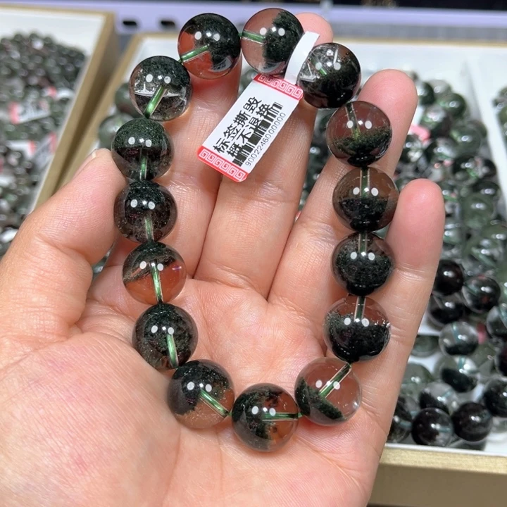 绿幽灵手串未镶嵌水晶