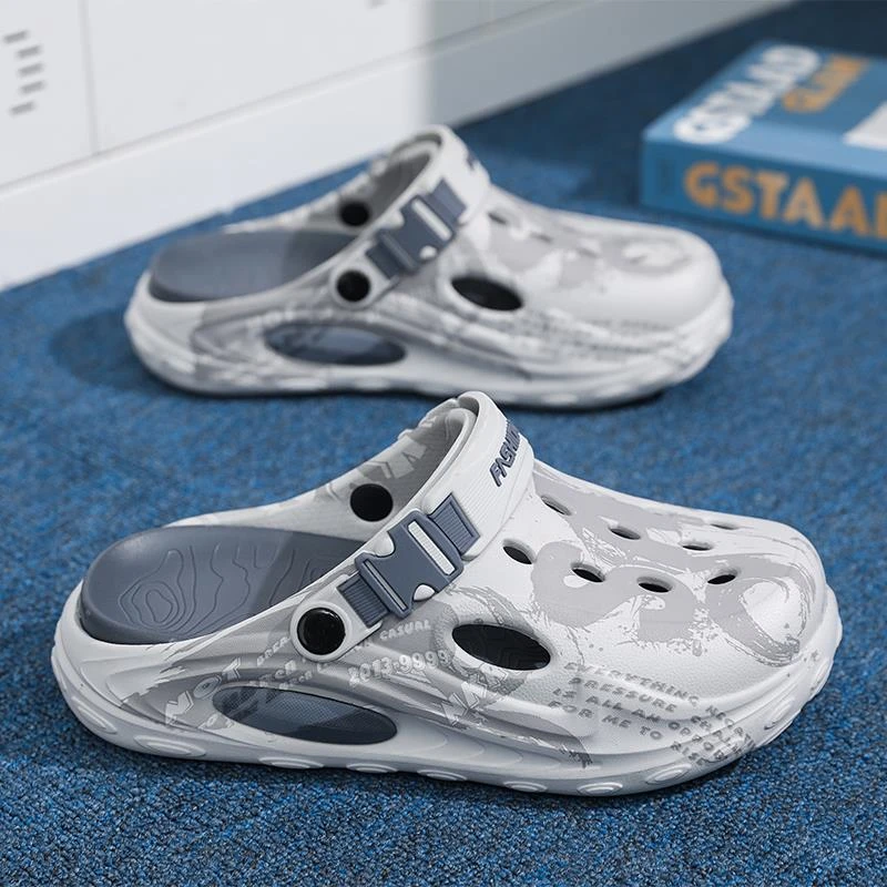 洞洞鞋男夏季外穿防滑防臭运动包头拖鞋男士户外开车两用沙滩凉鞋