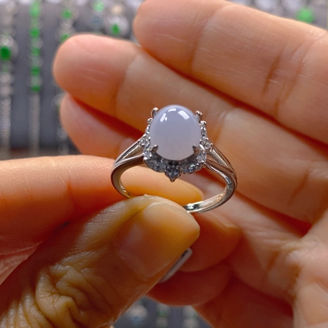 颈饰银S925镶嵌翡翠翡翠戒指