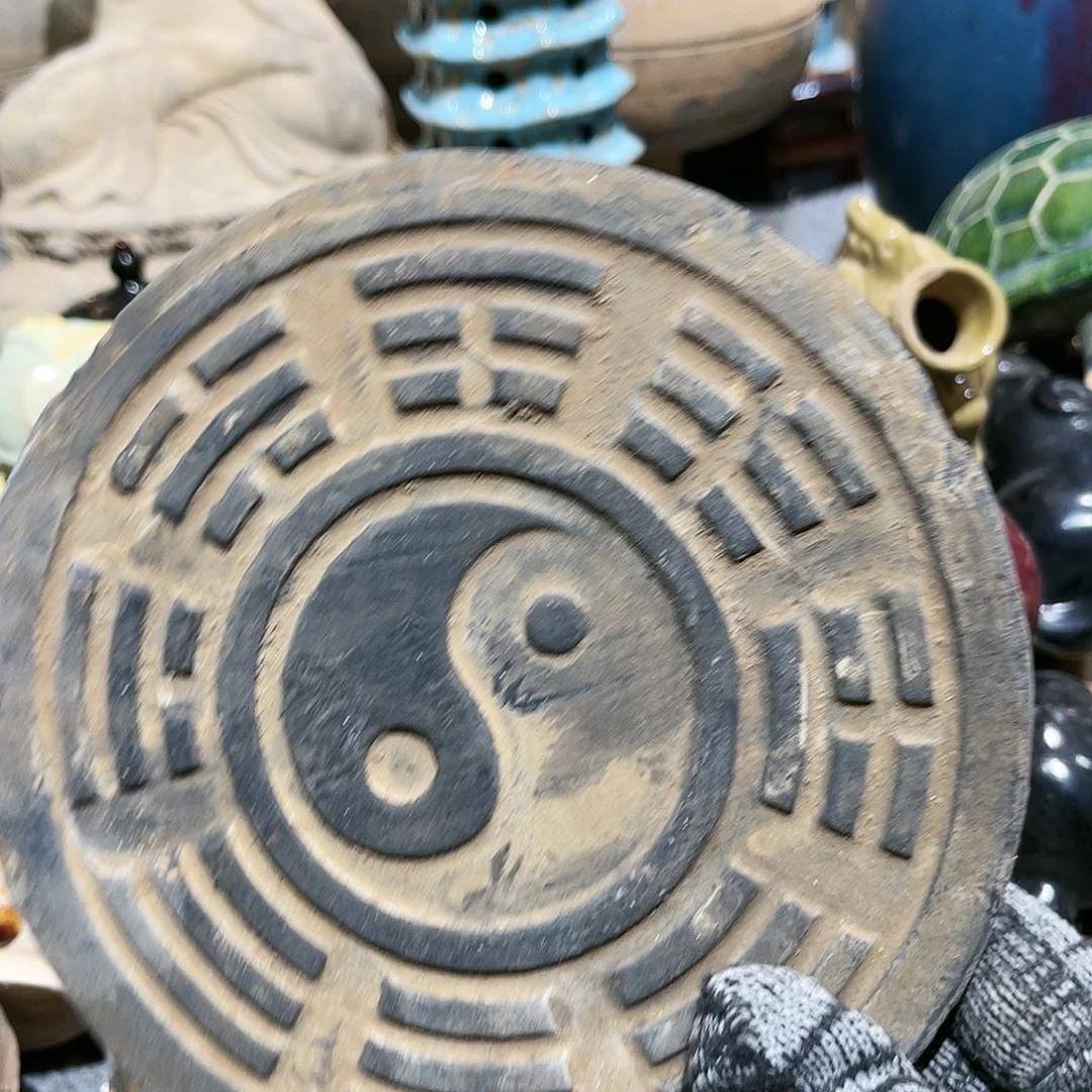 荻*瓦当摆件茶台的