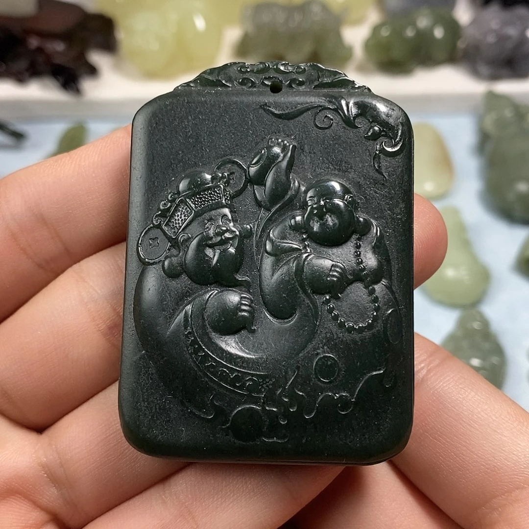 和田玉未镶嵌挂件