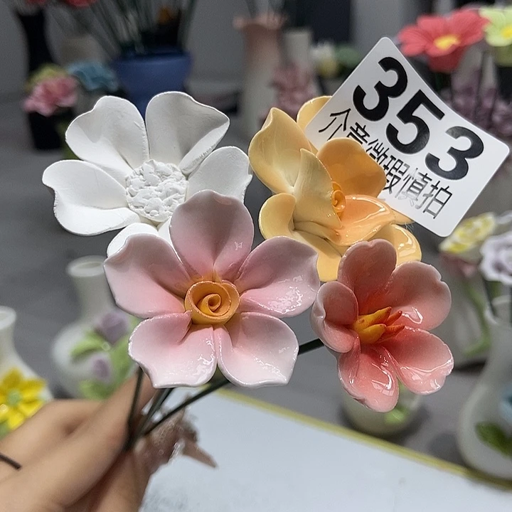 陶瓷纯手工捏花设计