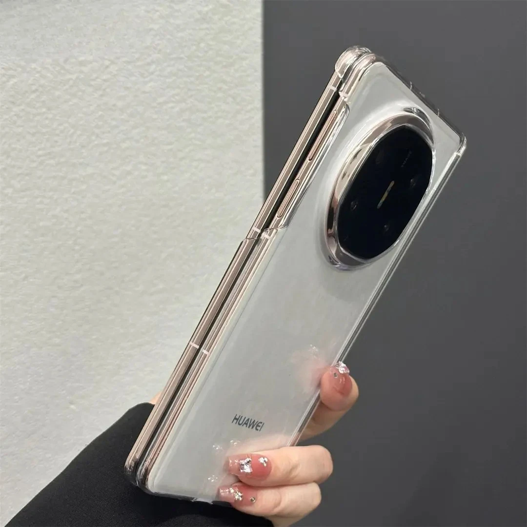 适用于华为MateX6手机壳透明简约matex5透明双边保护磁吸中轴大孔