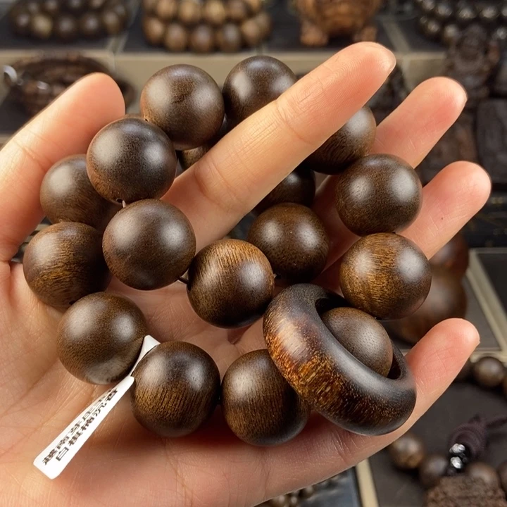 沉香手串风**风越南芽庄白棋楠