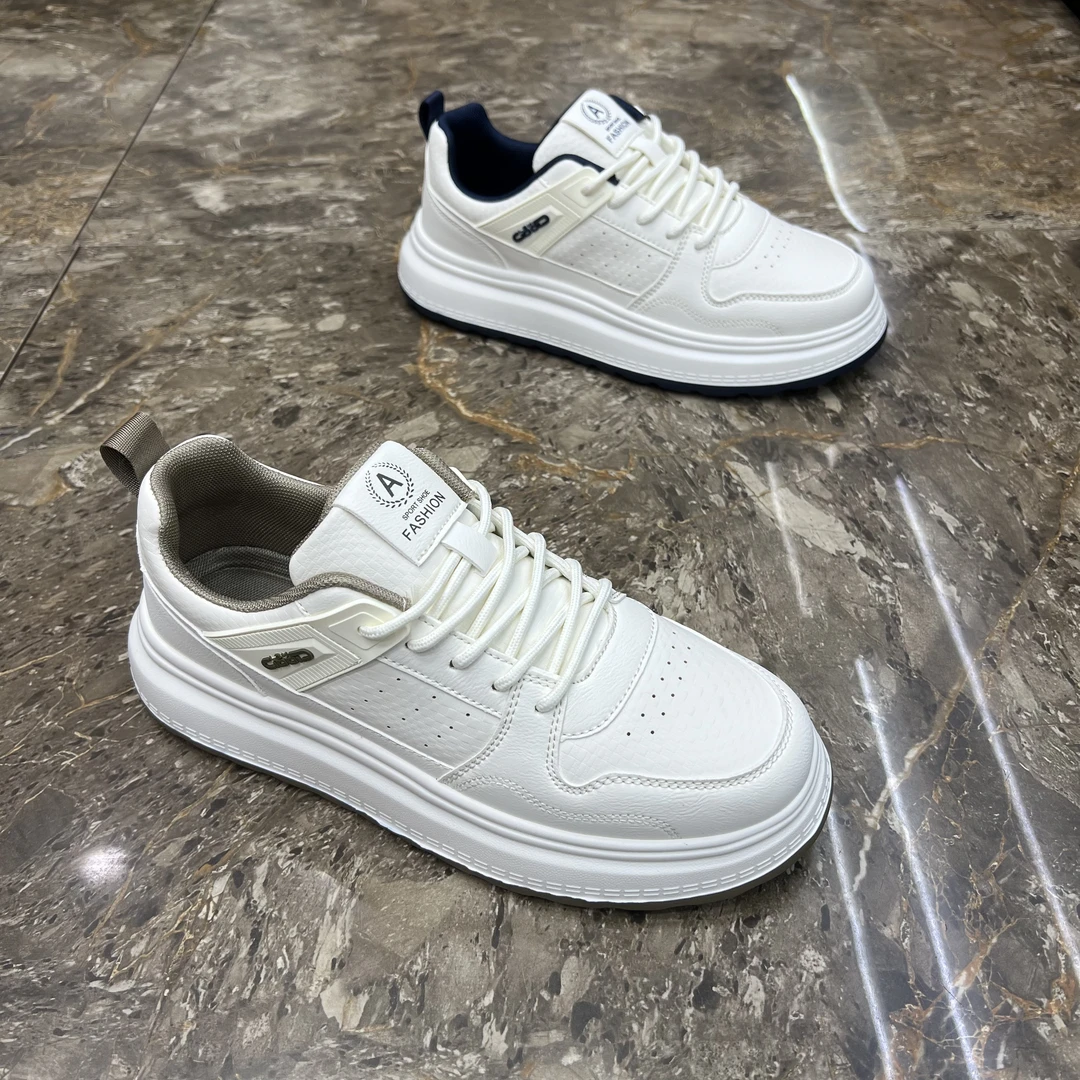 特大码25秋冬时尚百搭舒适小白鞋潮鞋男鞋板鞋轻奢软底潮流休闲鞋