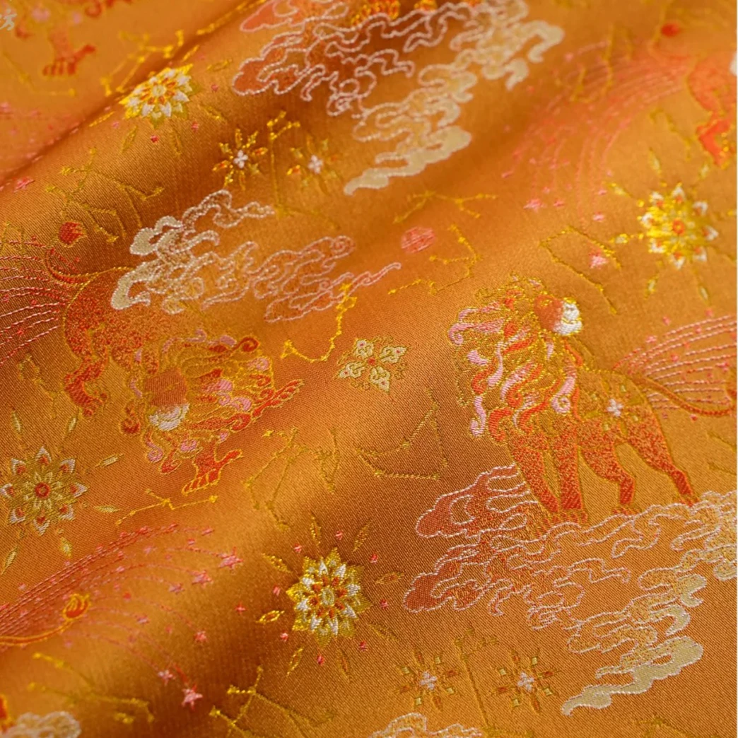 1米链接 拾悦丝绸 钱小萍狮子座 面料（面料特殊一经裁剪不退换）