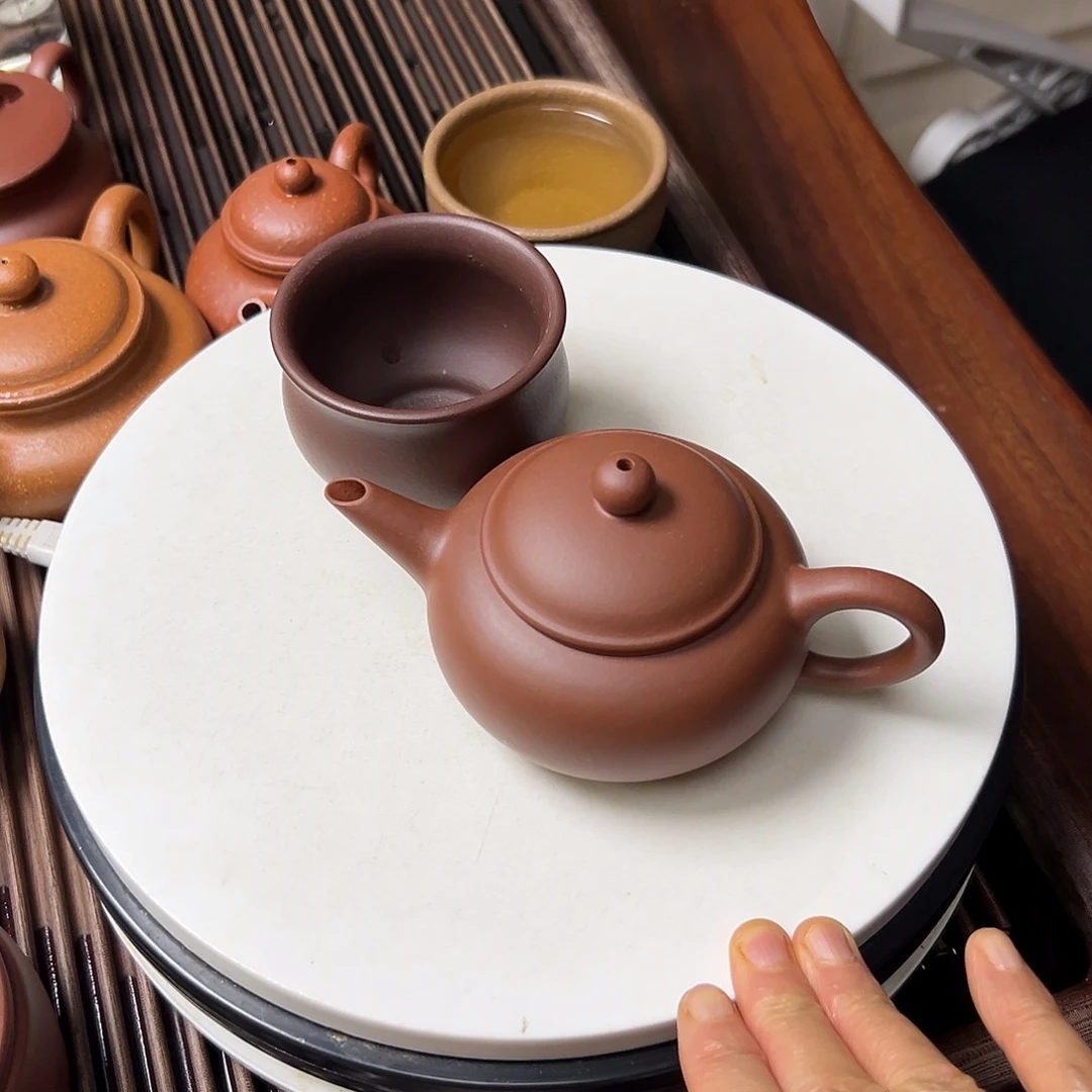 茶壶底槽青紫砂壶等传统