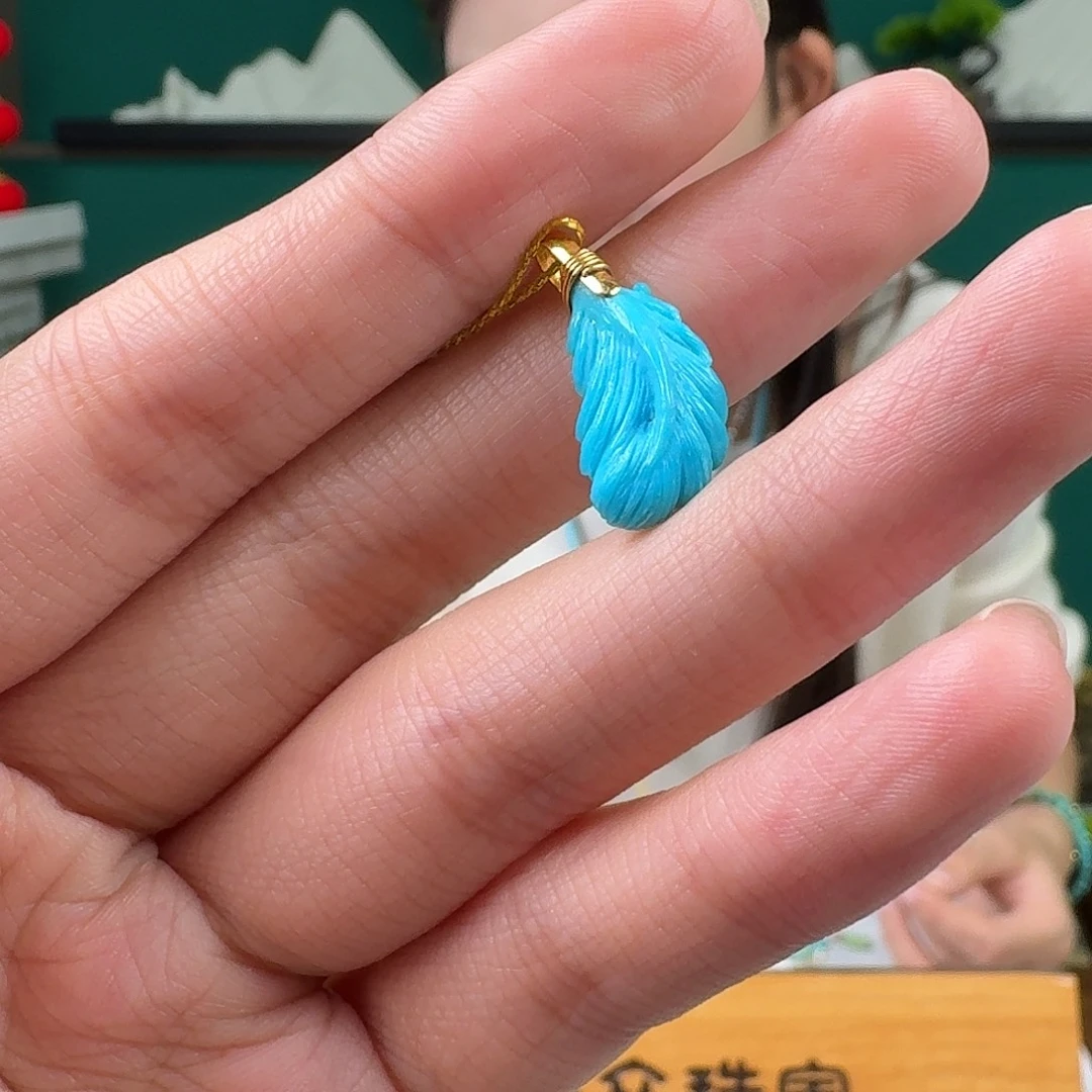 绿松石18K金镶嵌珠宝奇石