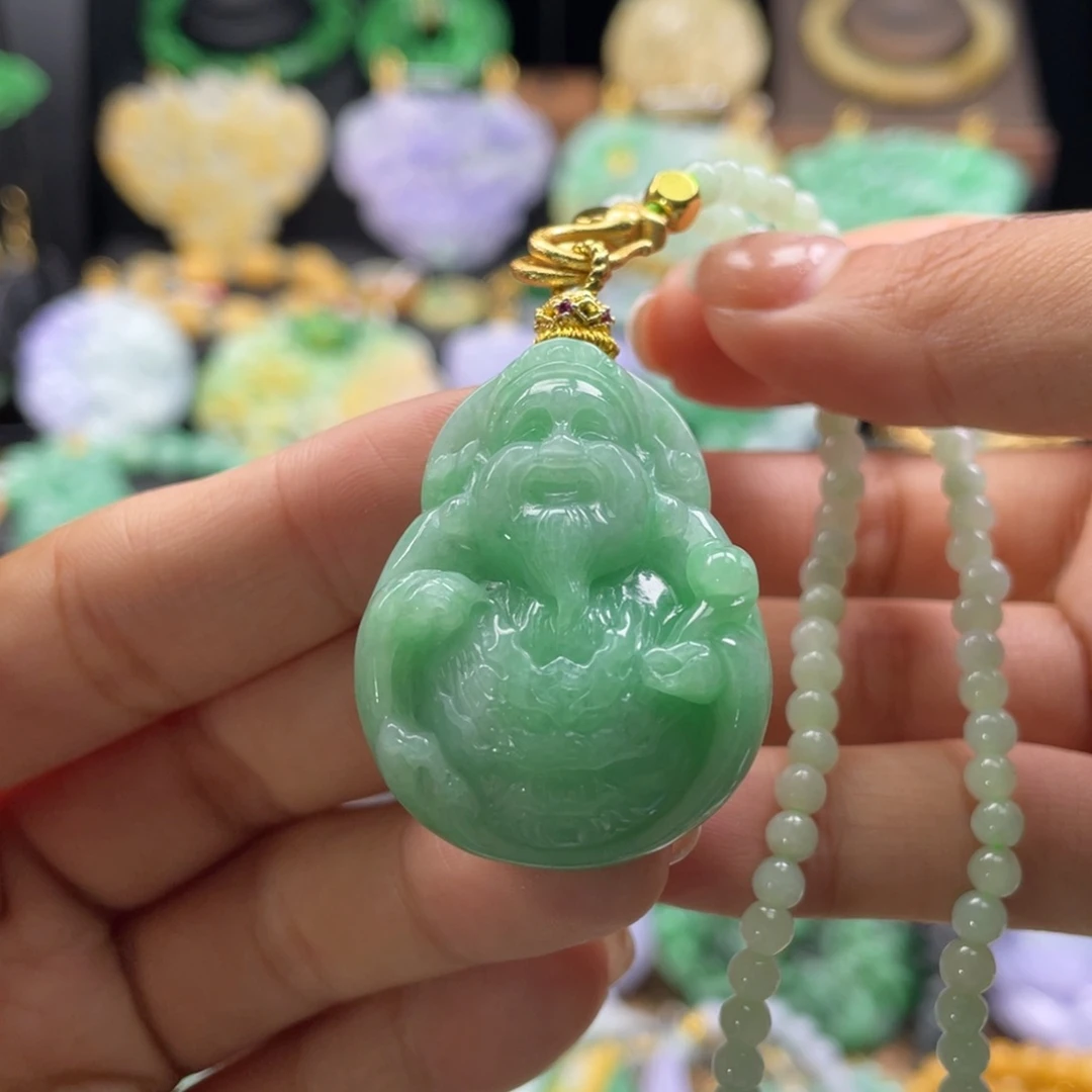 翡翠未镶嵌颈饰代编织