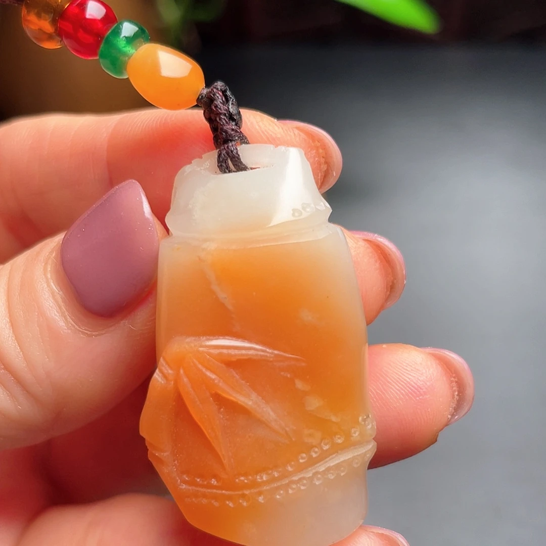 田黄石S**0昌化石把件闲章挂件