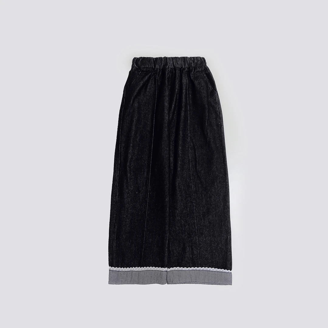 花边女童牛仔裤子2025春秋装新款女童裤子儿童直筒裤童装阔腿裤