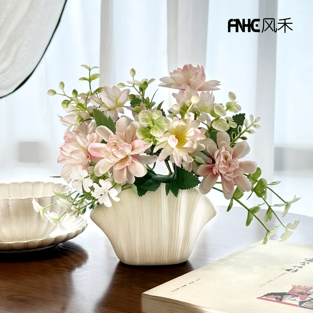 仿真茉莉花束装饰摆设客厅餐桌装饰插花艺家居摆件套装