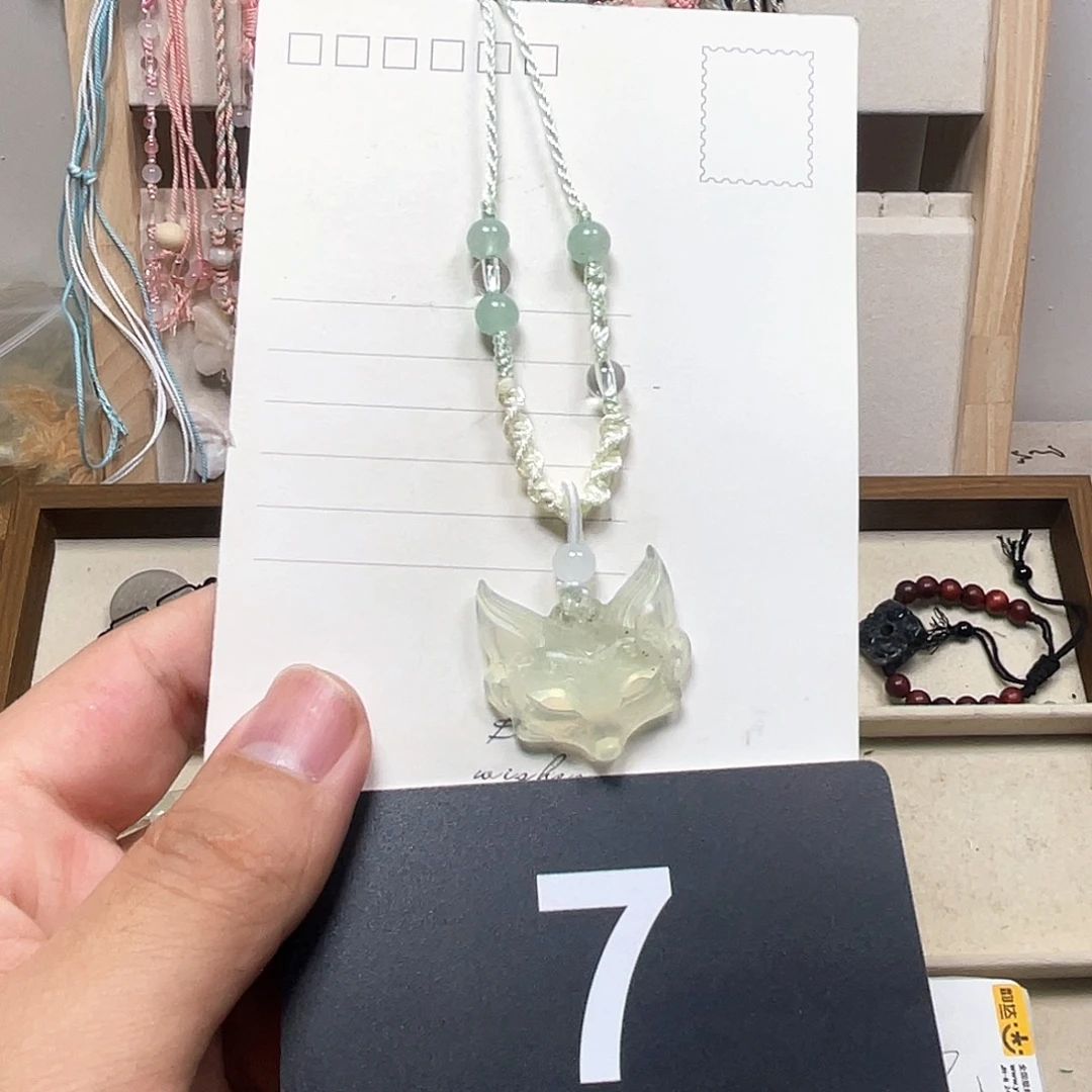 蛇纹石玉合金颈饰