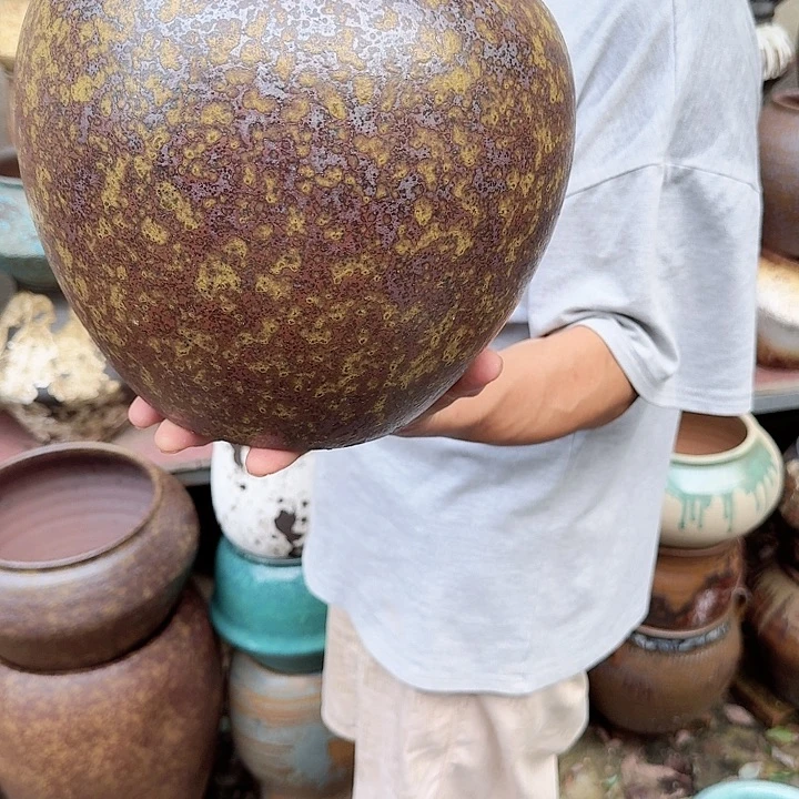 紫砂花盆高度23口径20