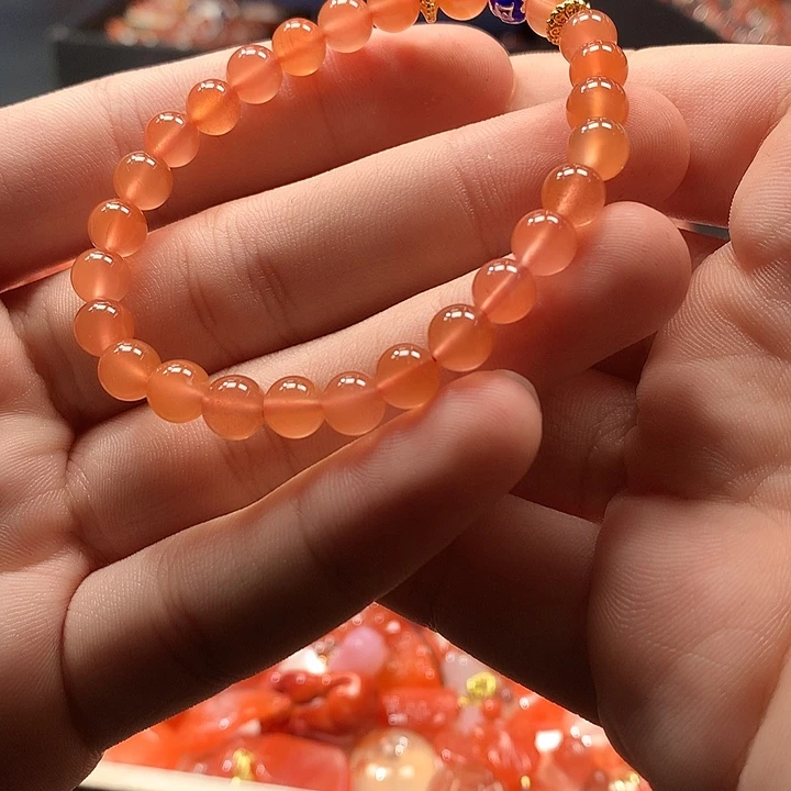 南红玛瑙未镶嵌手链