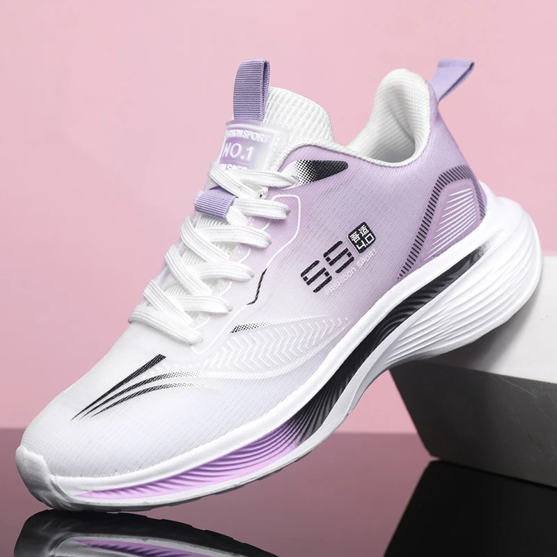 4546大码冷粘款情侣款学生减震跑步鞋网鞋夏季网面男女休闲运动鞋