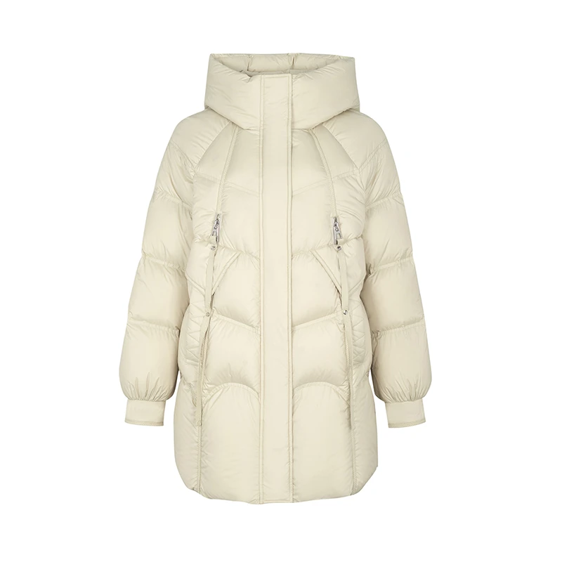【籽言专属】商场同款新品显瘦H版连帽鹅绒服N0910B34823