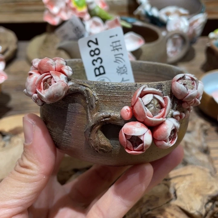 手工制作陶瓷茶具茶杯青蛙