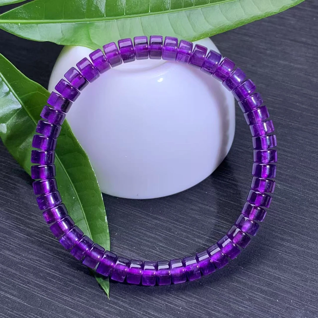 【金钰尚品】天然乌拉圭紫水晶精工直切药片5.6mm浓郁色紫气质