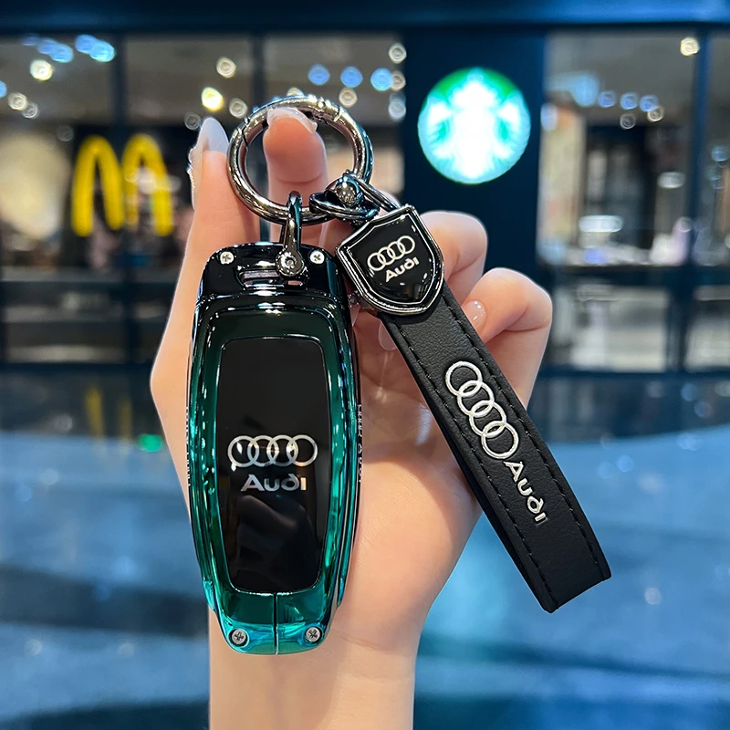 新款奥迪a6l钥匙套q5l高档q7包a8车a3男a4l a5 q3壳a7l扣q4etron