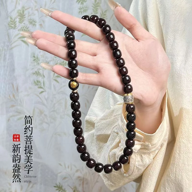 【十二生肖】菩提双圈手串手持溏心老料佛珠买文玩老型桶珠福顺同款