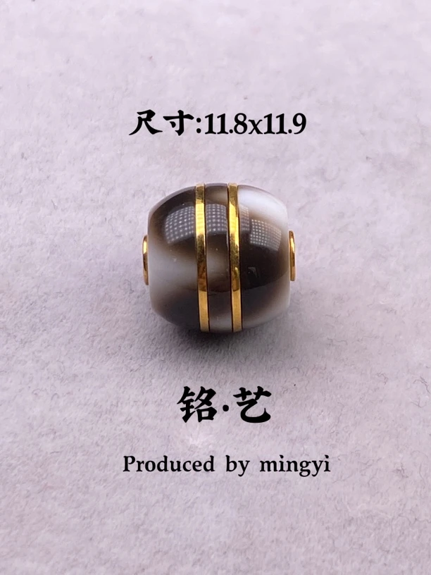 【铭艺•出品】浮生居出品18k金镶嵌复古精工珠改虎牙汉堡珠