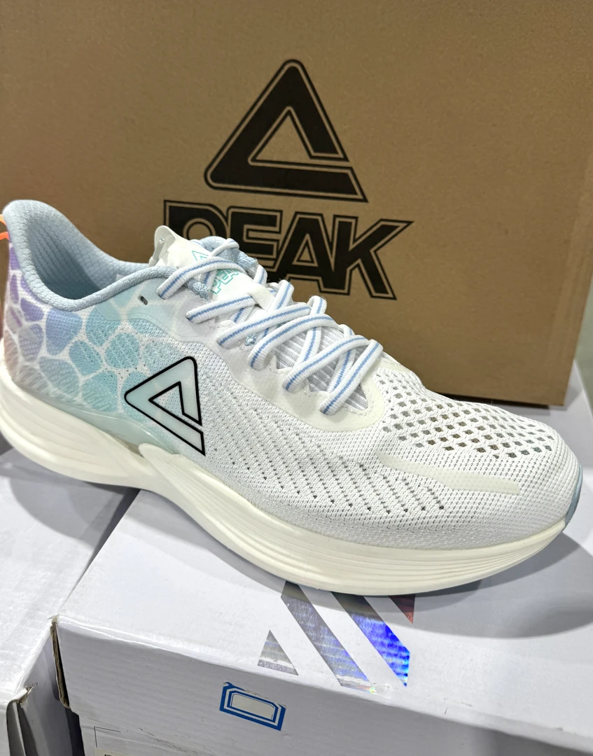 匹克春夏单网跑鞋休闲运动鞋E222037H 大白/浅兰