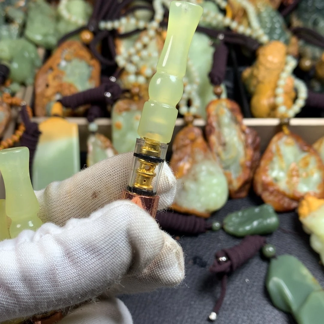 蛇纹石玉岫玉合金紫*