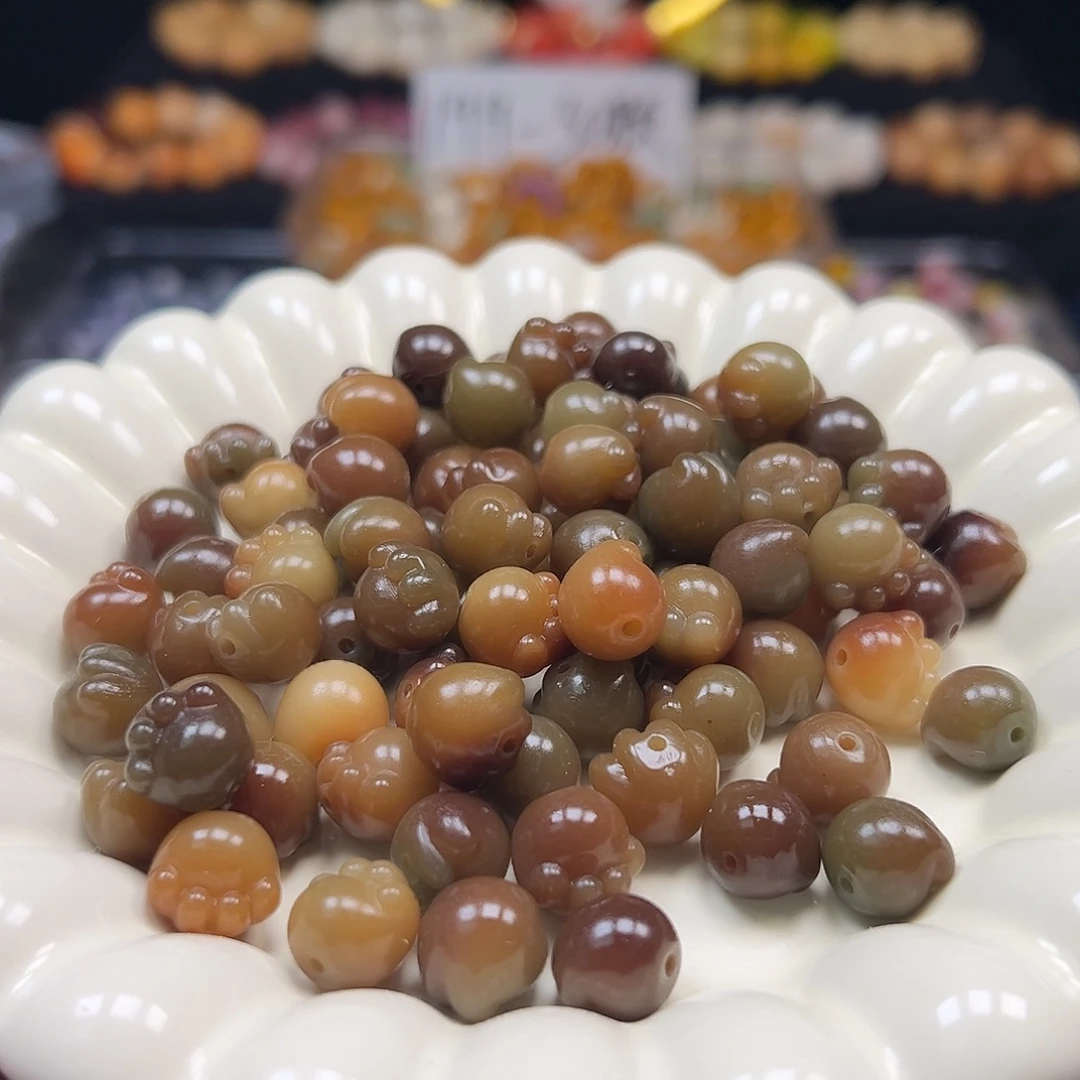 菩提根/象牙果手串微瑕卡12敦煌猫爪40颗