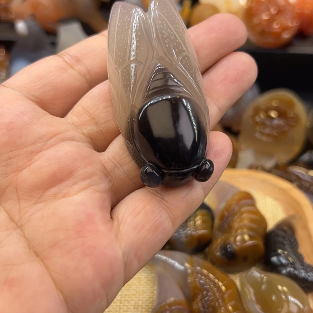 定制玛瑙未镶嵌手玩摆件一鸣惊人