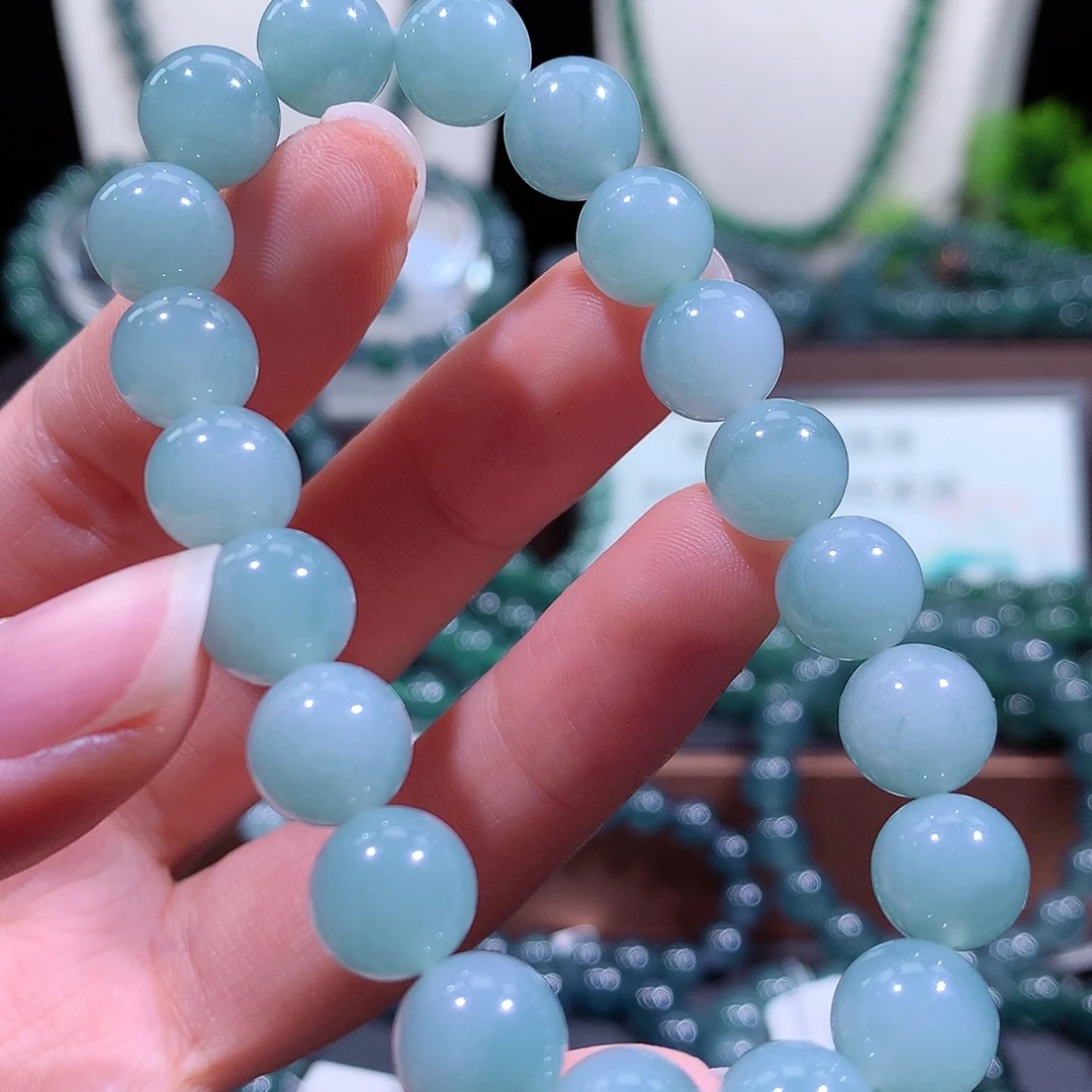 翡翠未镶嵌手链天然a货翡翠手串10