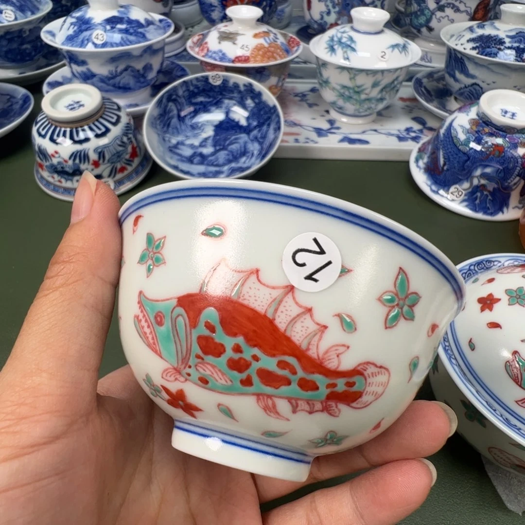陶瓷景德镇纯手工纯手绘茶具木木12