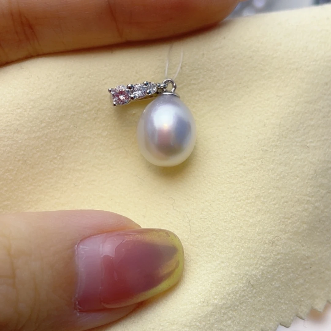 银S925镶嵌海水珍珠颈饰w48