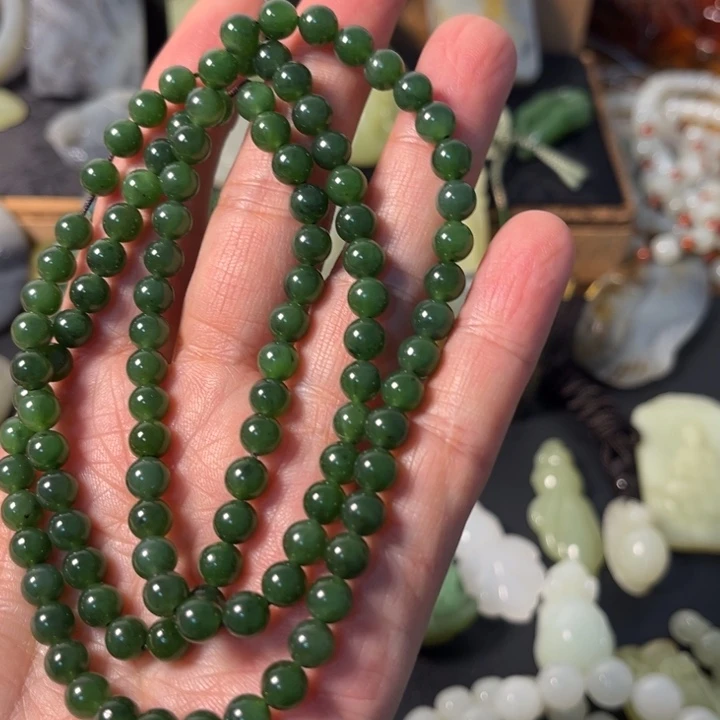 和田玉（碧玉）未镶嵌手串
