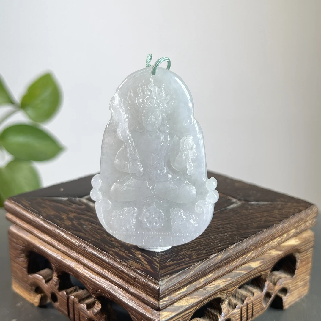 JCW14-55  天然缅甸A货翡翠  不动明王